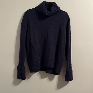 & Other Stories Womens TurtleNeck Oversized Sweater Navy